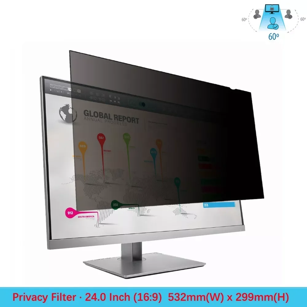 

New 24 inch Privacy Filter Screen Protector Film for Widescreen Desktop Monitors 16:9 Ratio