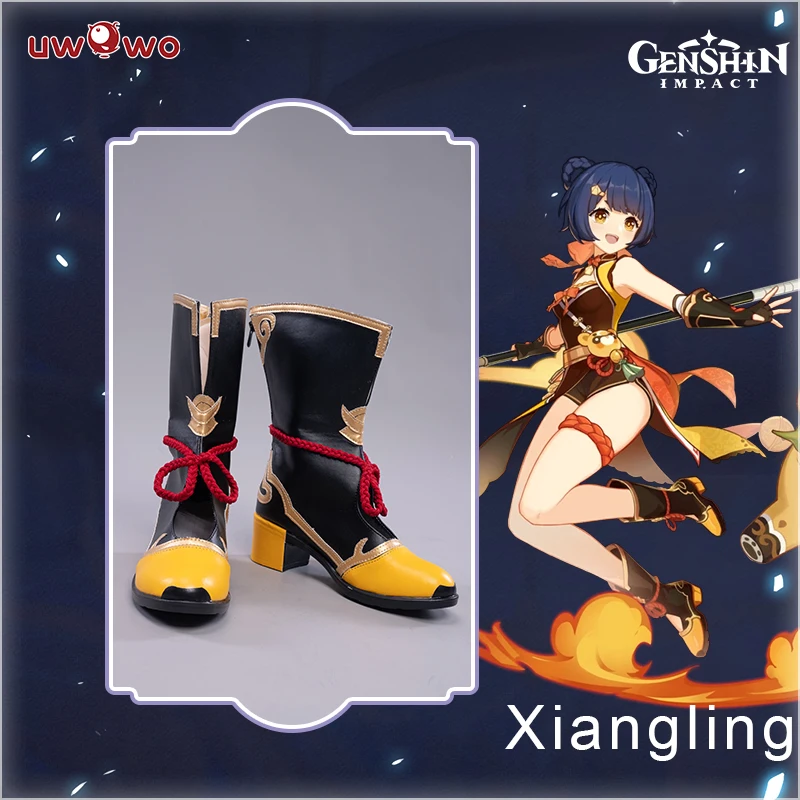 Фото UWOWO Game Genshin Impact Xiangling Изысканная кухня косплей обувь сапоги на заказ №1