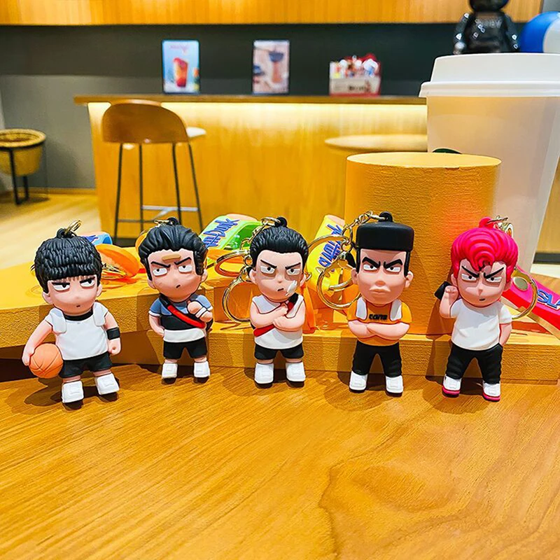 

Брелки аниме Slam Dunk Sakuragi Hanamichi, 1 шт., брелки из ПВХ, мультяшная фигурка, модель, брелок, игрушки