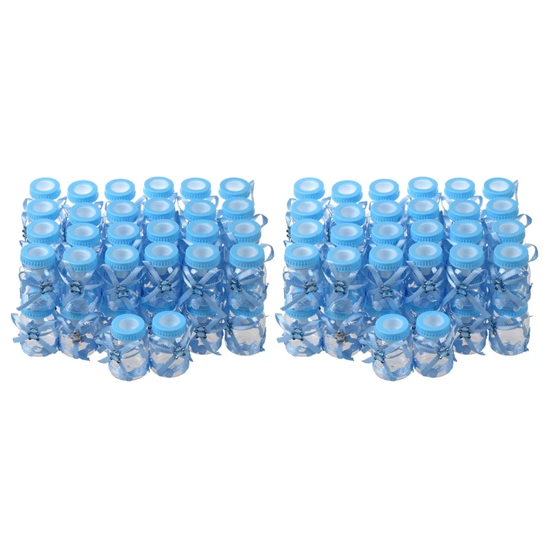 

JFBL Hot 100Pcs Baby Bottle Candy Box Party Supplies Baby Feeding Bottle Wedding Favors And Gifts Box (Light Blue) 9 X 4Cm
