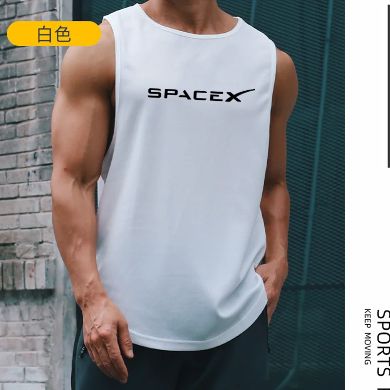 

Mens Muscle Tank Tops Quick Dry Vest Fitness Workout Gym Sports Singlet Shirts Breathable Sleeveless Round Neck Running Clothing