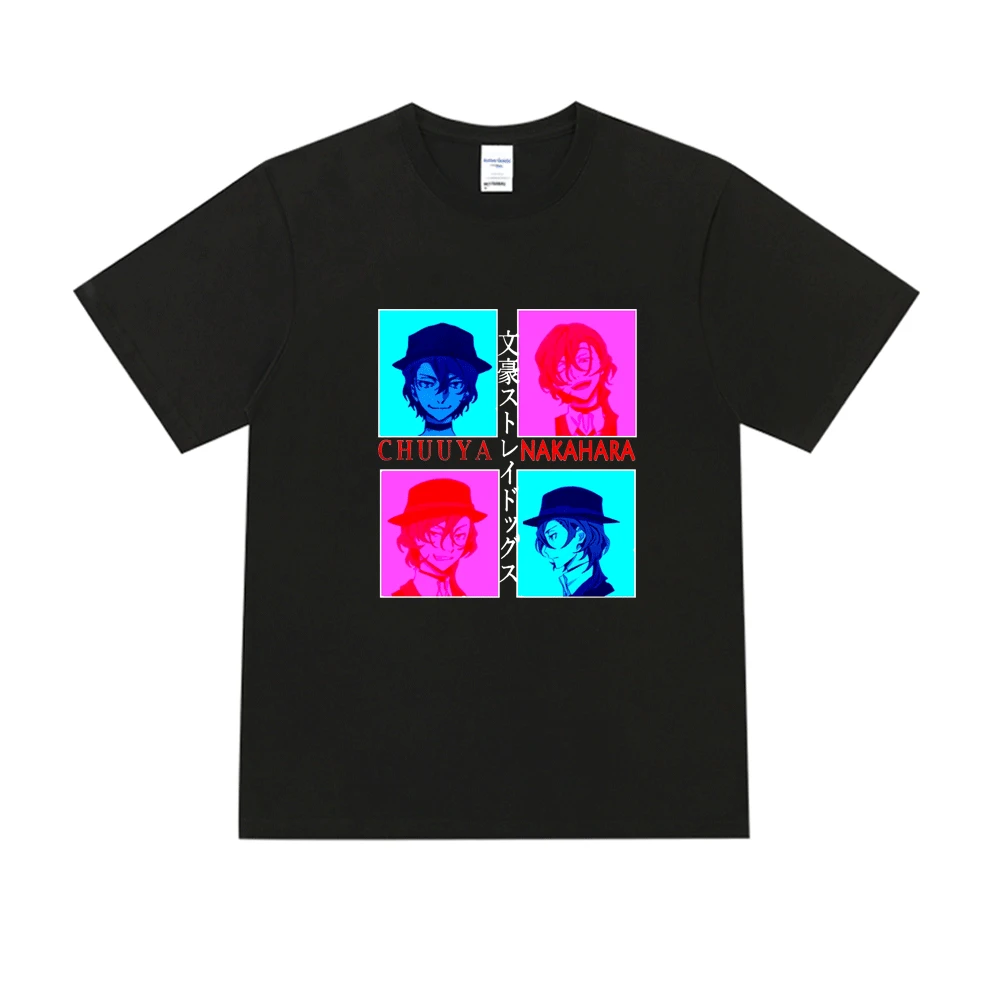 

Anime Bungou Stray Dogs T Shirt Men Women Kawaii Streetwear Ulzzang Couple Kawaii Summer Tops T-shirt Fashion Cotton Tee Shirt