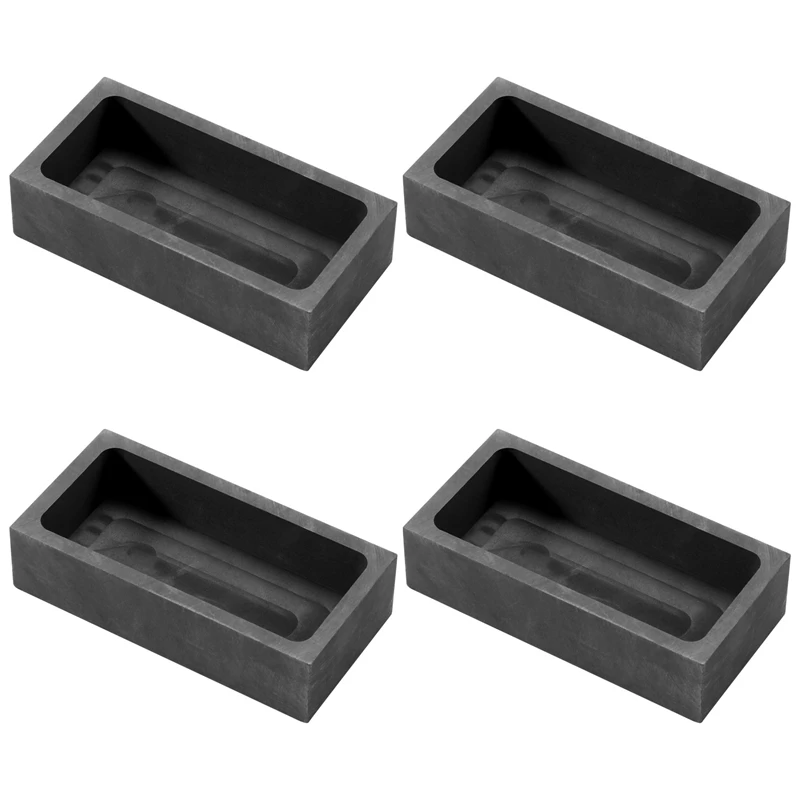 

4 Piece 1 KG Graphite Ingot Mould Casting Ingot Crucible Mould Silver Gold Ingot Mould Melting Casting Refining