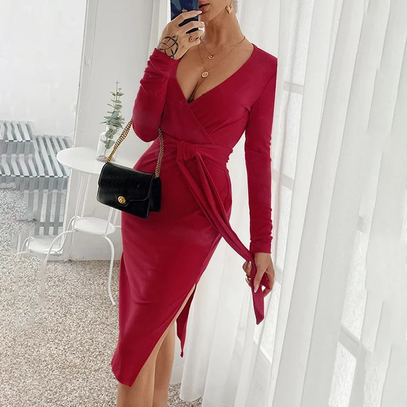 Женское вечернее платье вечерние длинным рукавом сексуальное облегающее
