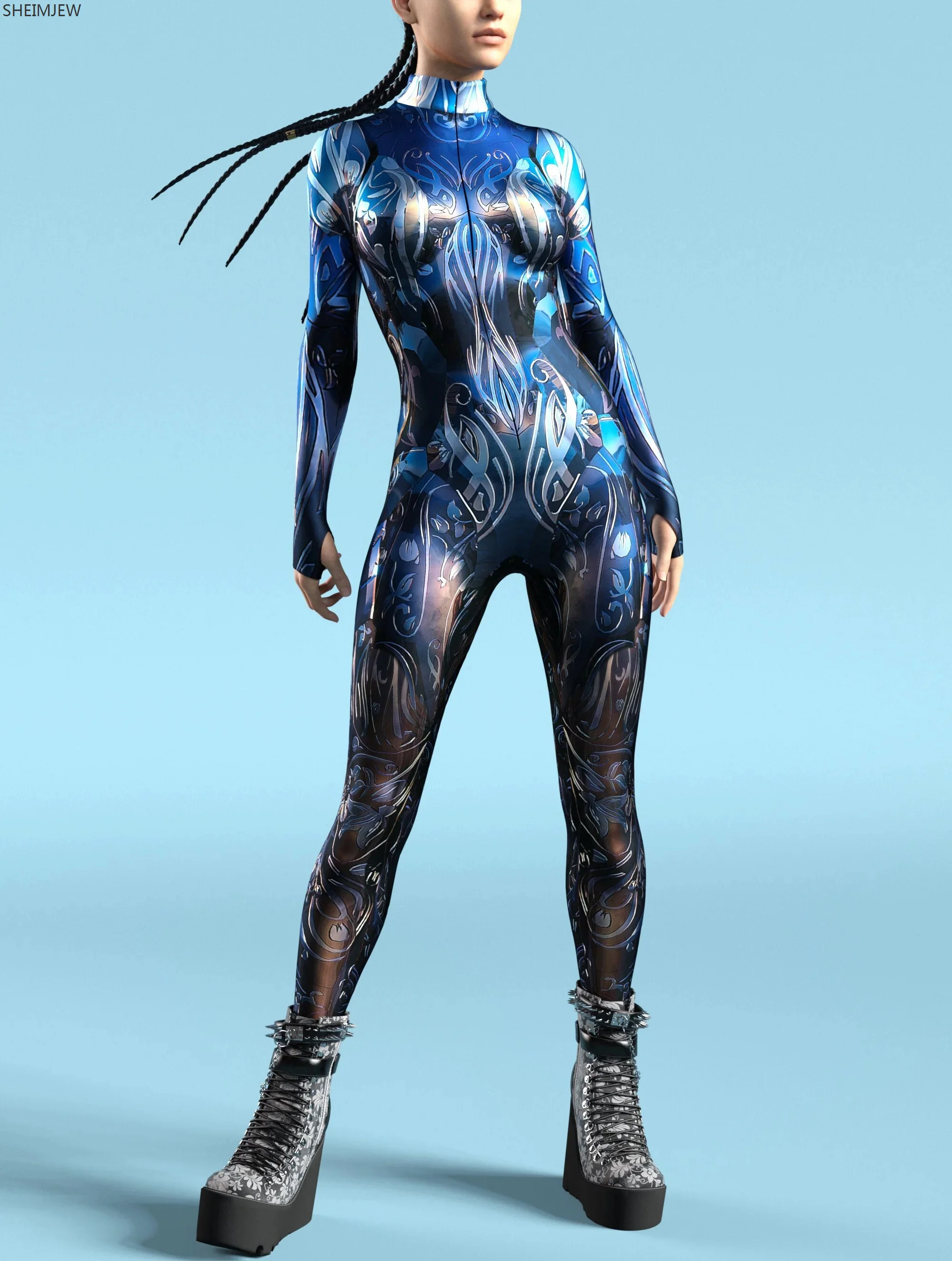 Женский комбинезон с 3D-принтом Необычные линии карнавальный костюм для