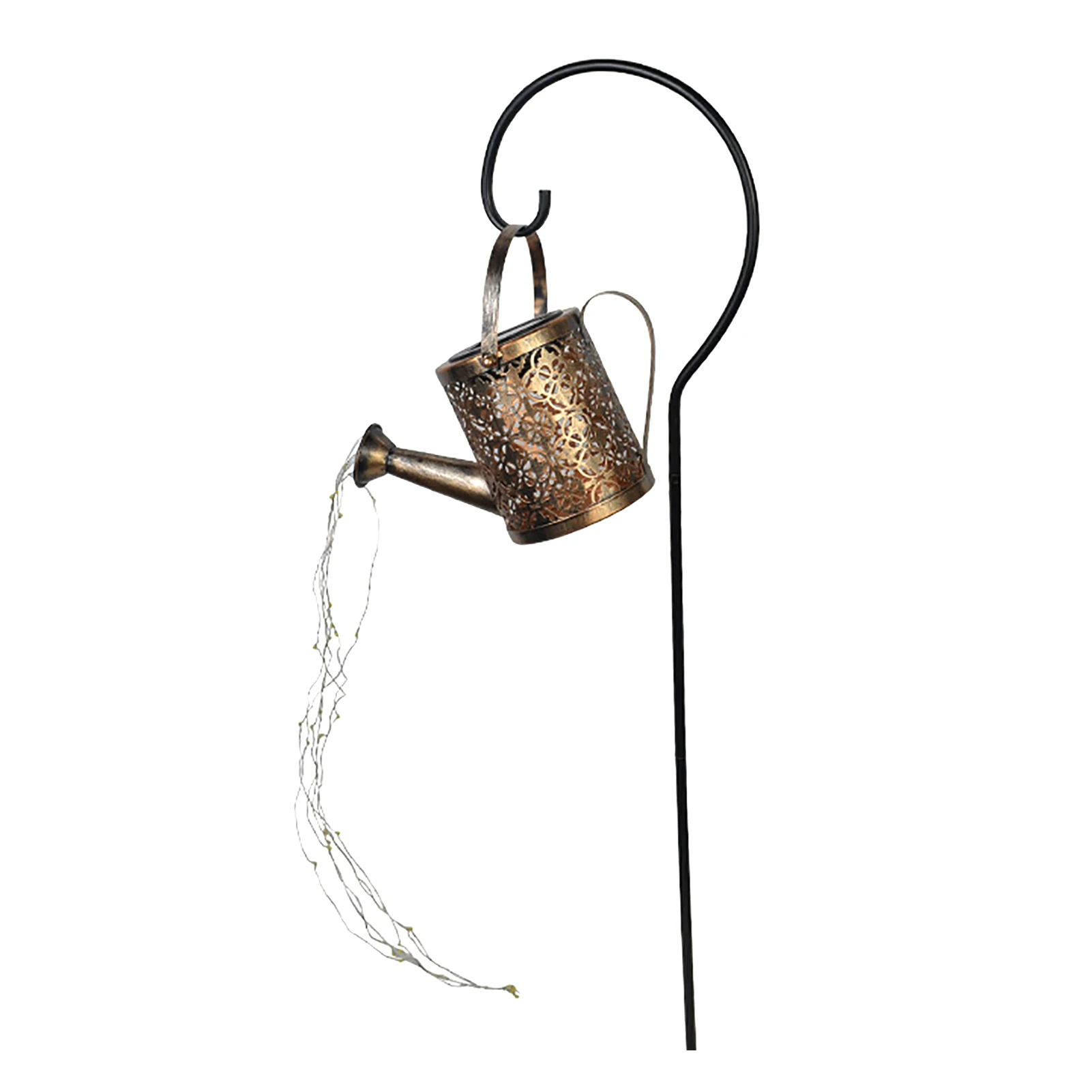 

Stake Lamp Solar Powered Courtyard Led Watering Can Auto On Off Outdoor Garden Fairylight Waterproof Iron Art Lawn Easy Install