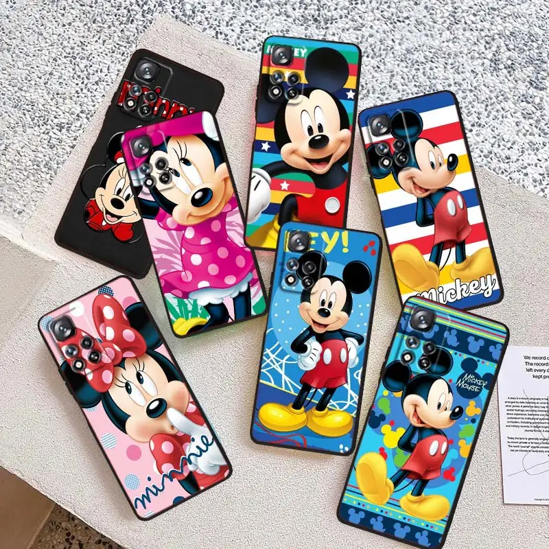 

Mickey Minnie Cool Disney Phone Case For Xiaomi Redmi Note 12 11E 11S 11 11T 10 10S 9 9T 9S Pro Plus 5G Cover Black Funda