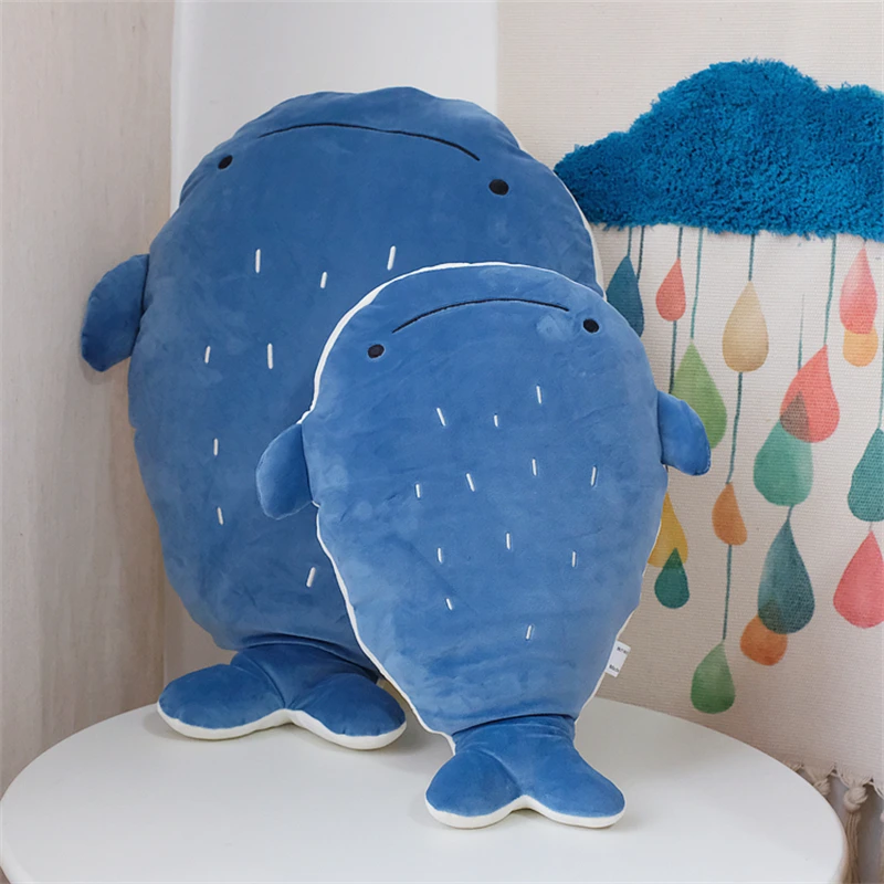 

Soft Hug Pillow Whale Plush Toy Stuffed Sea Animals Fat Fish Plushies Sofa Bed Back Cushion Girly Room Decor Gifts For Child