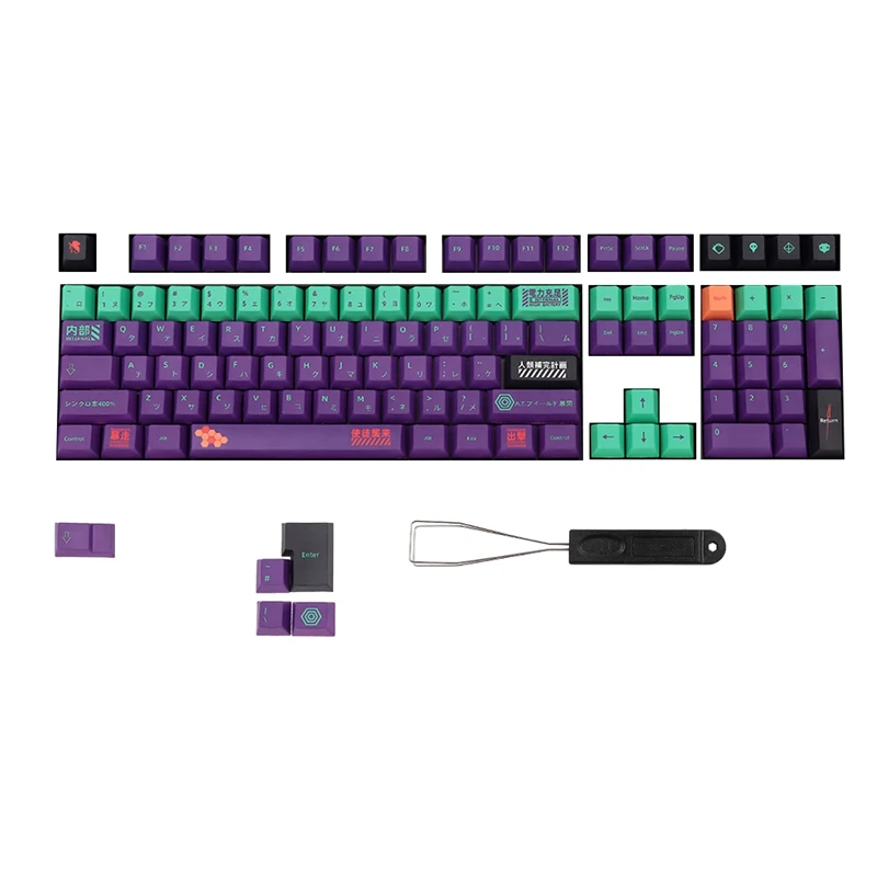 

113 Keys PBT Keycap Set DYE-Sublimation Cherry Profile Japanese Personalized ISO Keycaps for Cherry MX Switch TKL 87 108