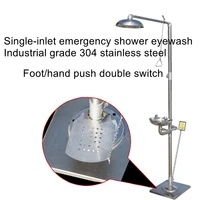 304 stainless steel compound eyewash device single water inlet inspection emergency spray eyewash device