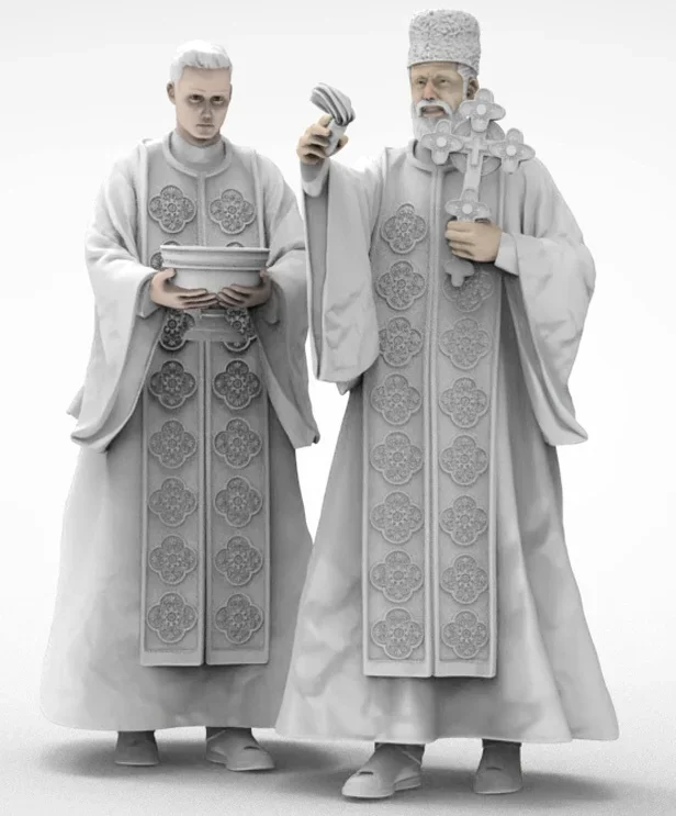 1/35 литые под давлением строительные детали набор русский священник Duo DIY Набор