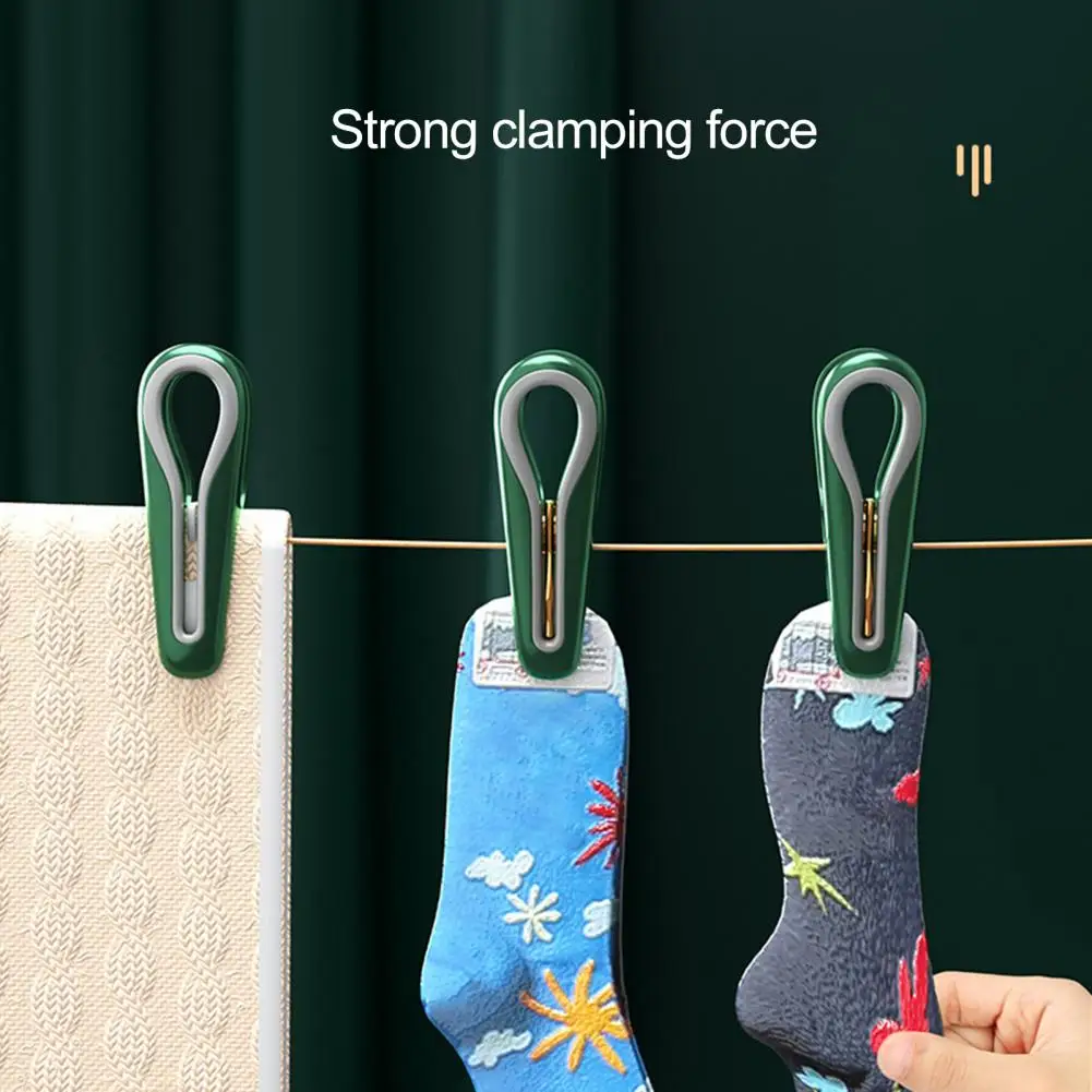 

12Pcs Clothespin Windproof Anti-slip Traceless Small Strong Grip Heavy Duty Sock Towel Sheet Laundry Clothing Clip Home Supplies