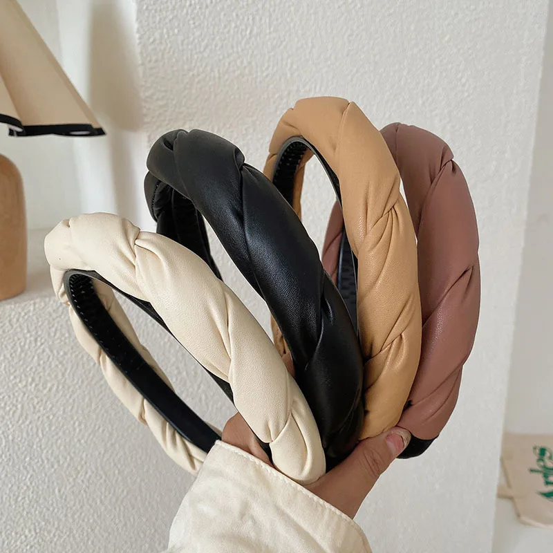 

Женская кожаная повязка на голову для девушек, повязка на голову, украшения для волос, аксессуары для волос