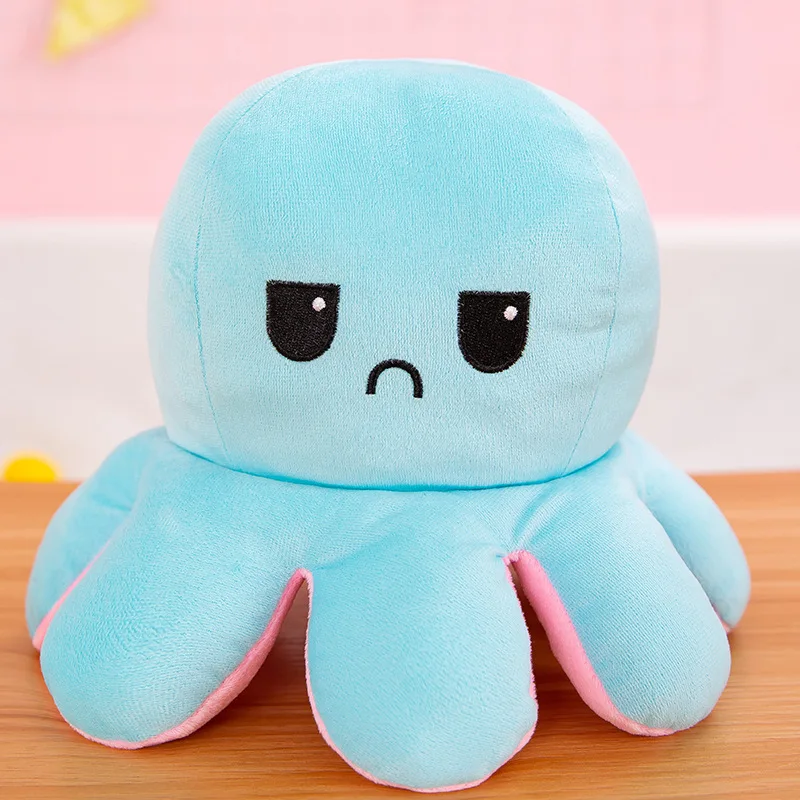 

Необычные Плюшевые игрушки-осьминоги с откидной крышкой и выражением настроения