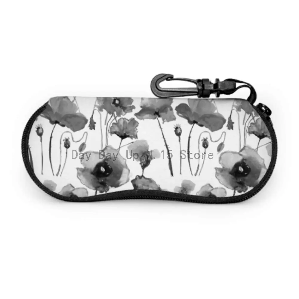 

Colorful Beautiful Flower Poppy Field Soft Sunglass Case For Men Ladies Eyeglass Case Light Portable Neoprene Zipper Soft ...