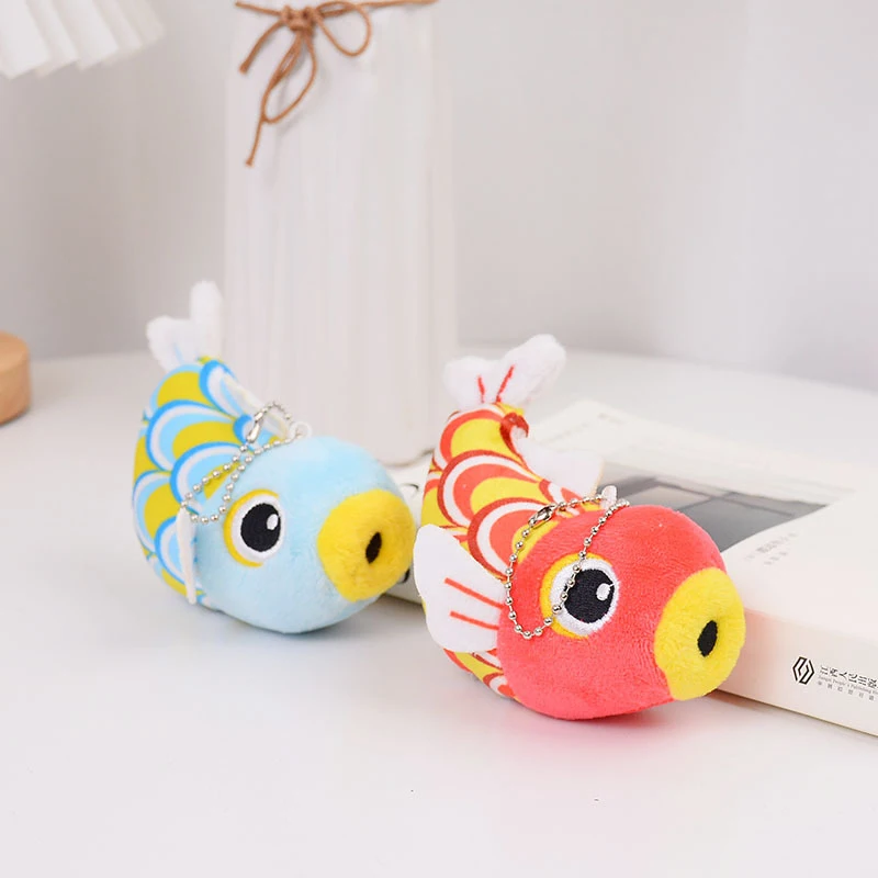 

1pc New Cute Cartoon Fish Plush Stuffed Little Animal Plush Doll Girl's Gift Keychain Plush Toy Home Decor Gifts for Children