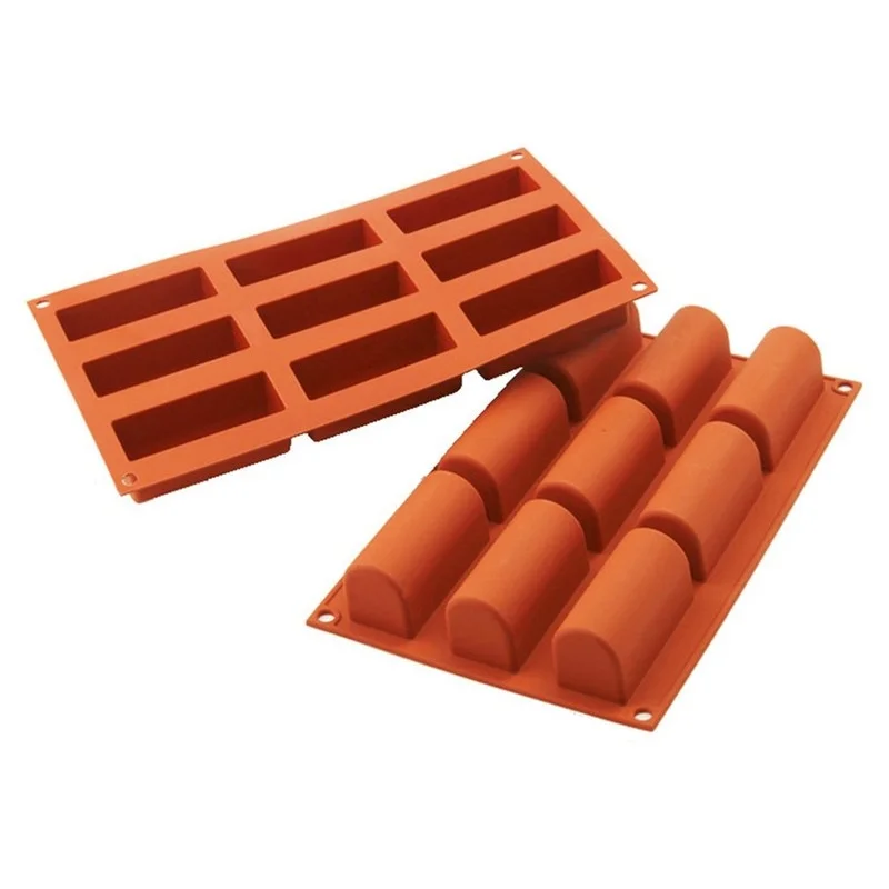 

9 Grid Silicone Mold 3D Stick Shape For Chocolate Truffle Mousse Cake Dessert Mold DIY Baking Molds Baking Tool
