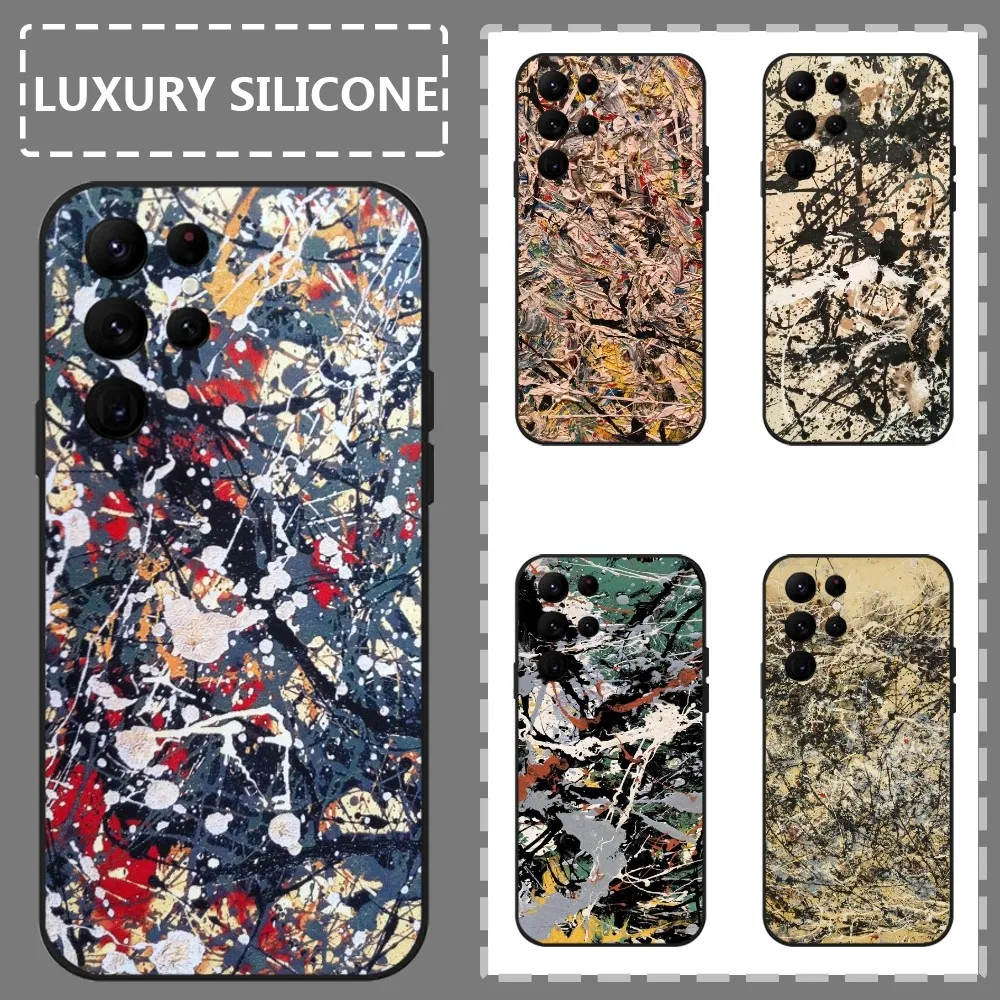 Чехол для телефона Pollock Clutter J-Jackson Art Samsung Galaxy S24 Ultra S22 S23 S21 S20 5G Защитный силиконовый