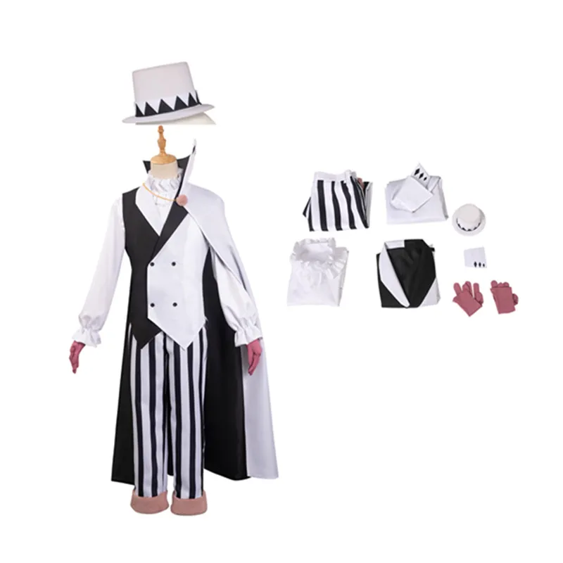 

Anime Bungou Stray Dogs Gogoli Cosplay Costume Men Uniform Cloak Hat Outfits Halloween Carnival Disguises Party Suit