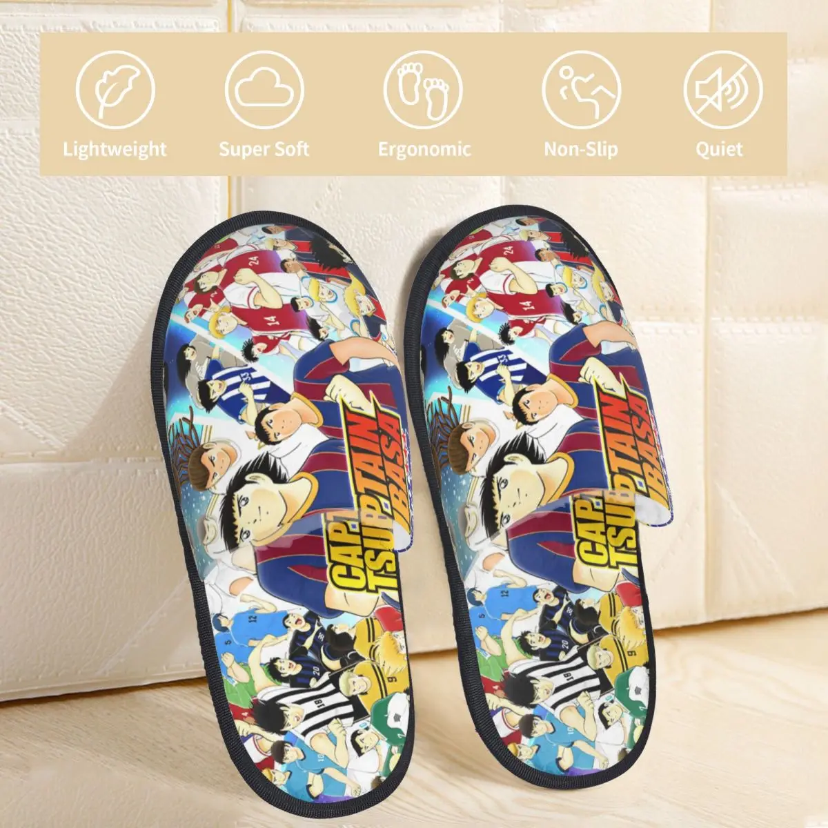 Тапочки Япония Футбол Манга 90-х Аниме Аксессуары Бытовые меховые шлепанцы для