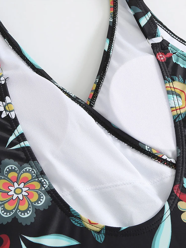 One Piece Swimsuit Women 2023 Backless Print Swimsuit Push Up Tight Sexy High Waist Beach Clothes for Sports,Seaside Vacations