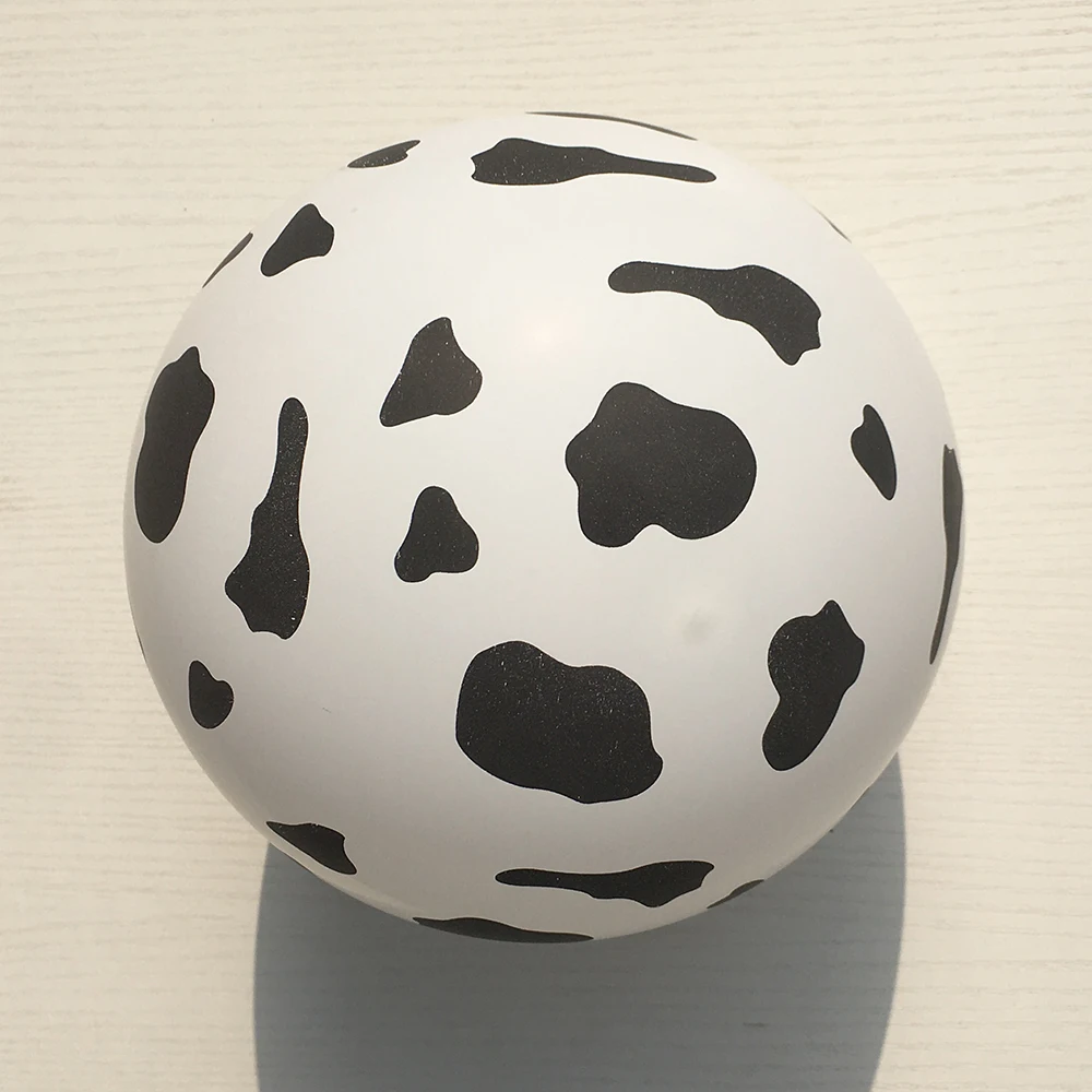 Латексные шары с мультяшными животными принт коровы черные фермерская тема