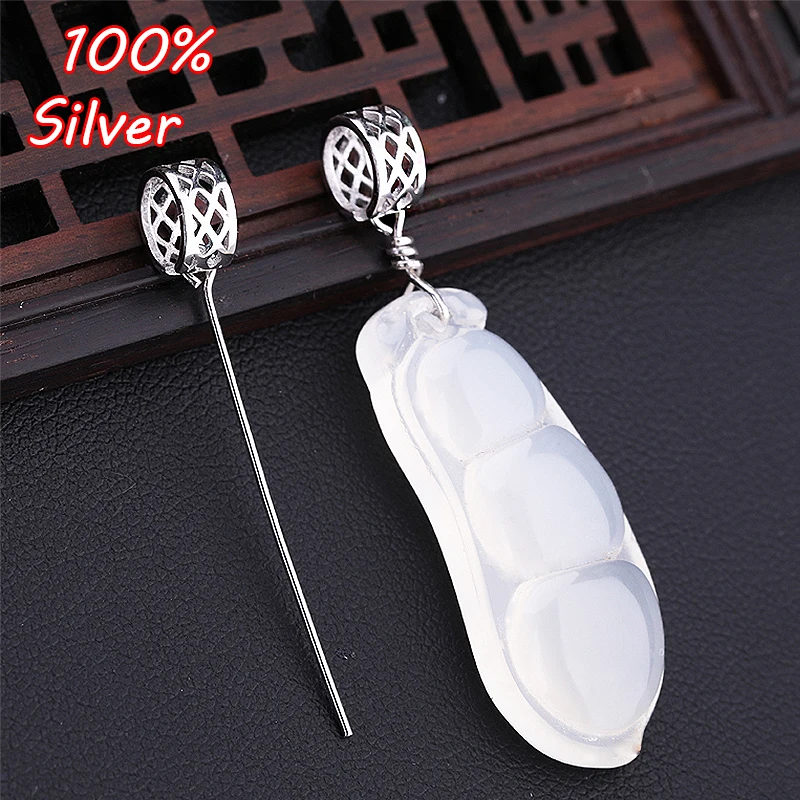 

S925 Sterling Silver Color Pendant Clip Clasp Pinch Bail Pendant Connectors Bail Beads Findings DIY Jewelry Making Accessories