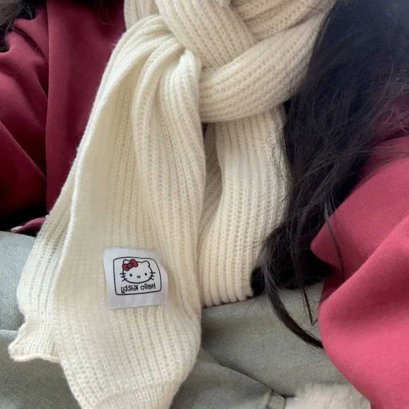 

Autumn and winter cartoon cute Japanese style JK style Hello Kitty My melody Pochacco knitted ins student warm scarf couple