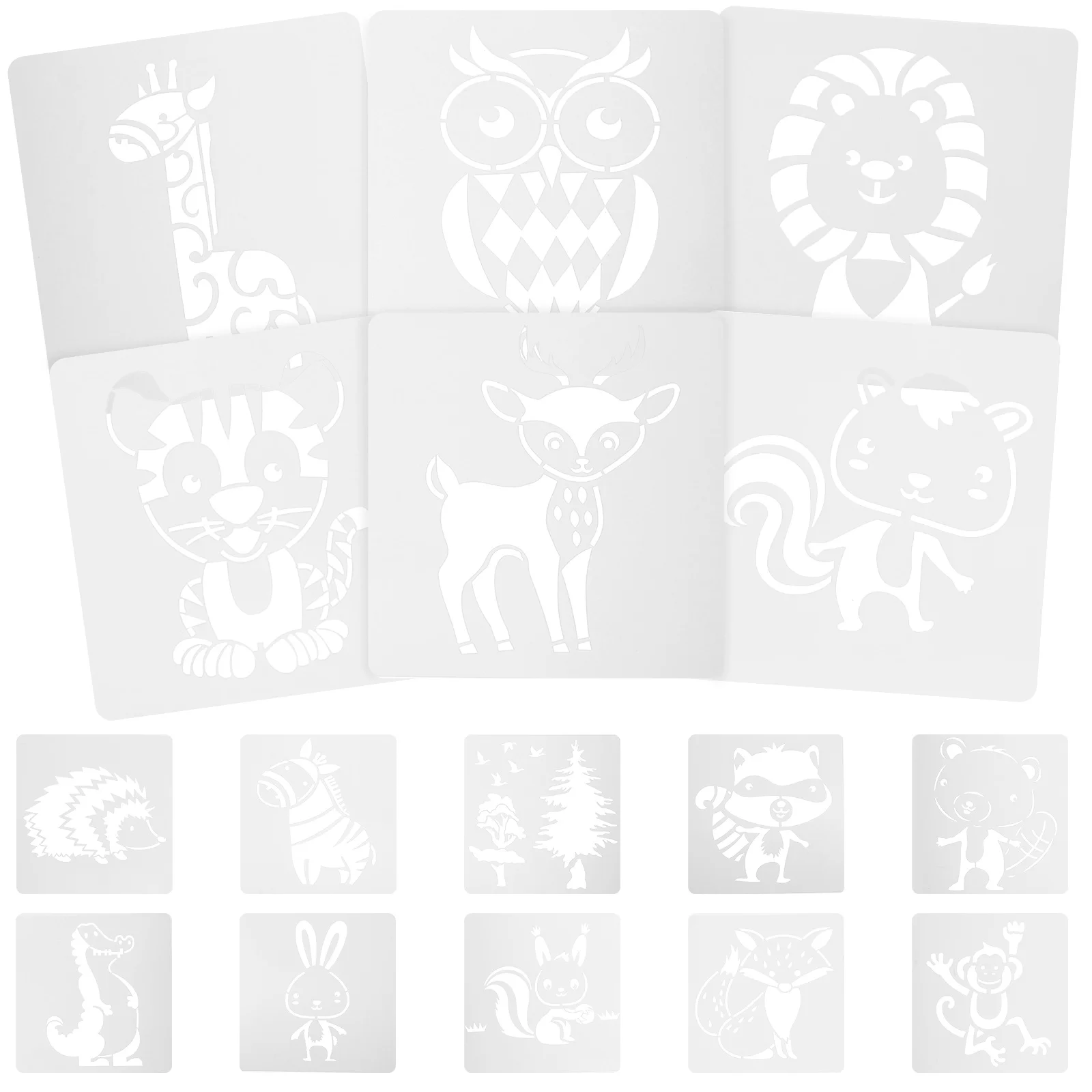 

Stencils Drawing Painting Template Kids Stencil Diy Templates Children Forest Tool Animals Craft Animal Scrapbooking Elephant