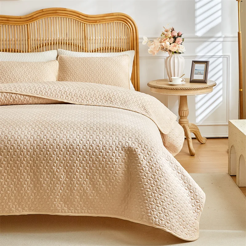 3 шт./комплект однотонное ультразвуковое стеганое покрывало