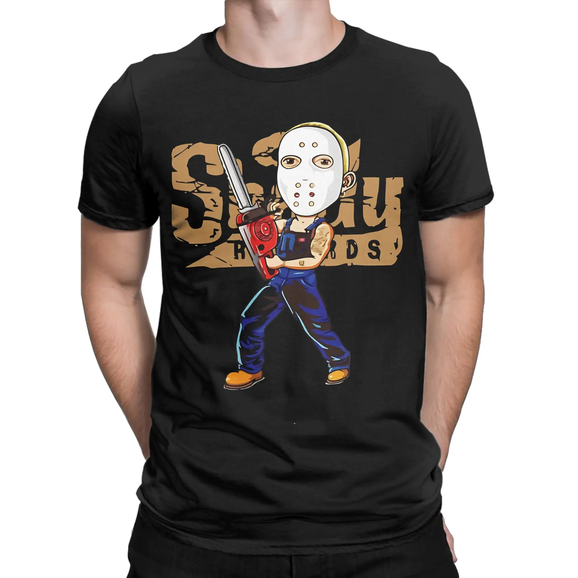 Фото Футболка Eminem E Records Rap Slim Classic Graphic из 100% хлопка для мужчин №1