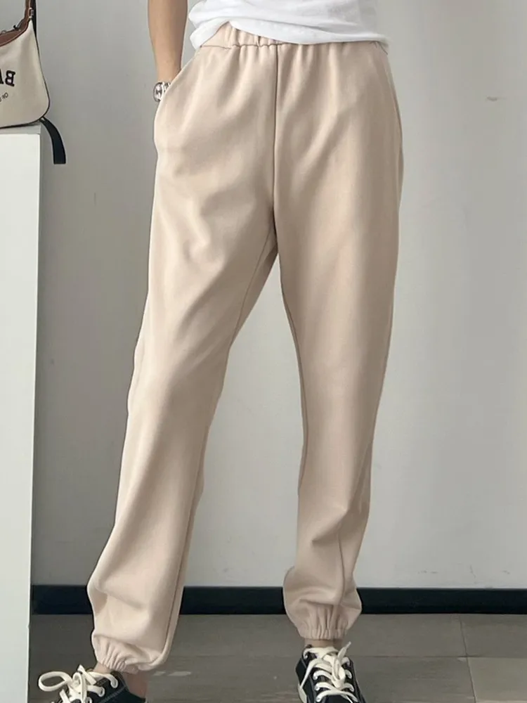 

Women Big Letter Print Hooded Sweatshirt Loose Drawstring Hoodies or Elastic Waist Sweatpants Female Sports Set Autumn 2023