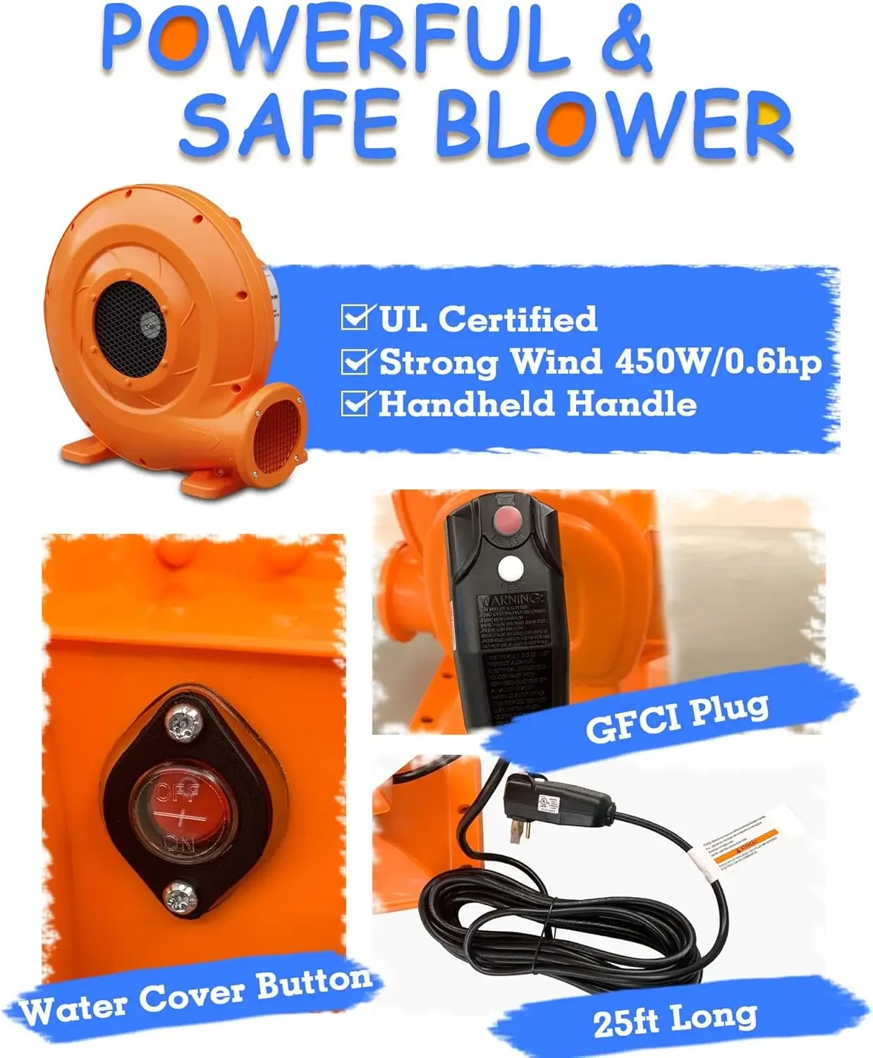 Надувной шезлонг Bounce House с воздуходувкой Замок для прыжков горкой Семейный