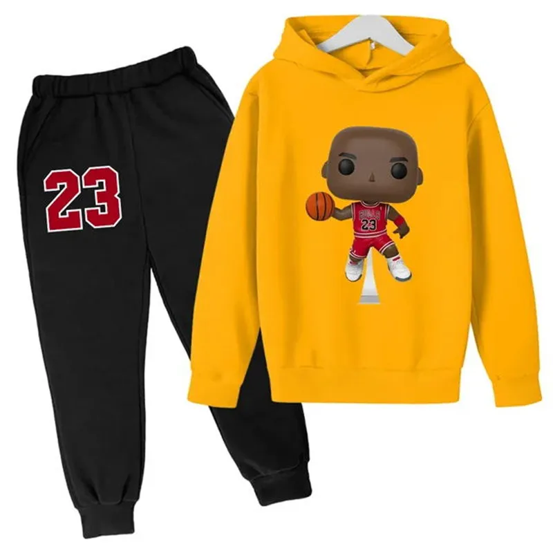 

Kids Chicago Basketball Star Casual Tracksuits Boys Girls Spring Autumn 2pcs Hoodie+Pants Suits Fashion Children Clothes Sets