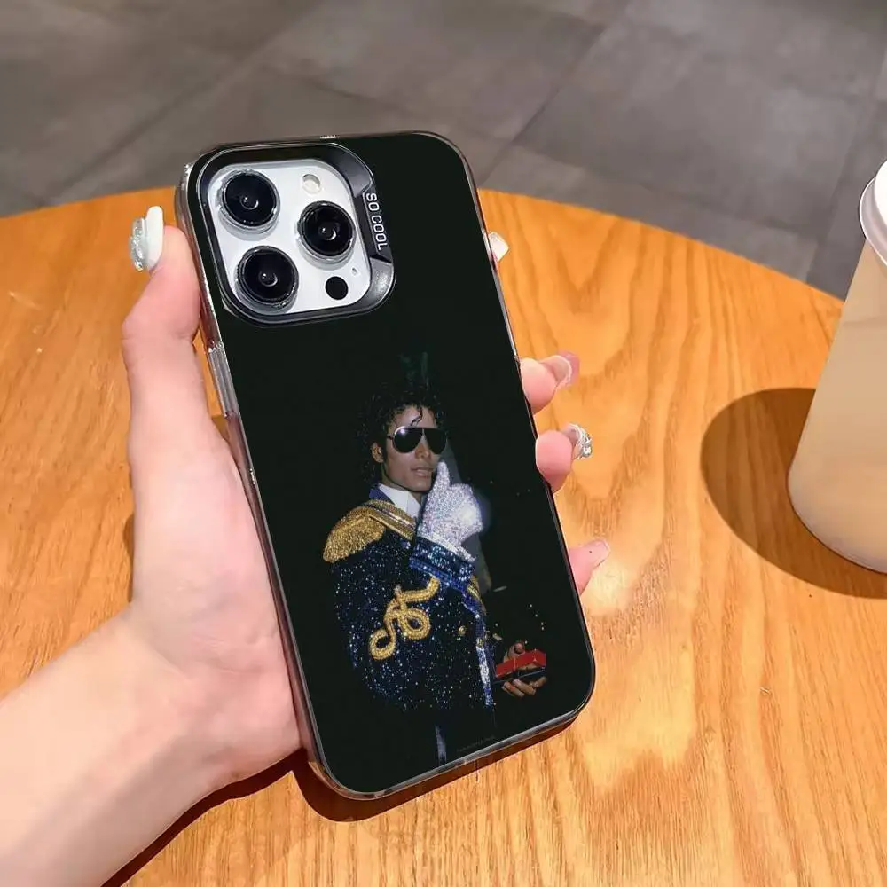 Чехол для телефона Singer M-Michael J-Jackson для iPhone 17, 16, 15, 14, 13, 12, 11, Pro, MAX, белый матовый, ударопрочный (art.: 3920daec0ebed) - 3920daec0ebed