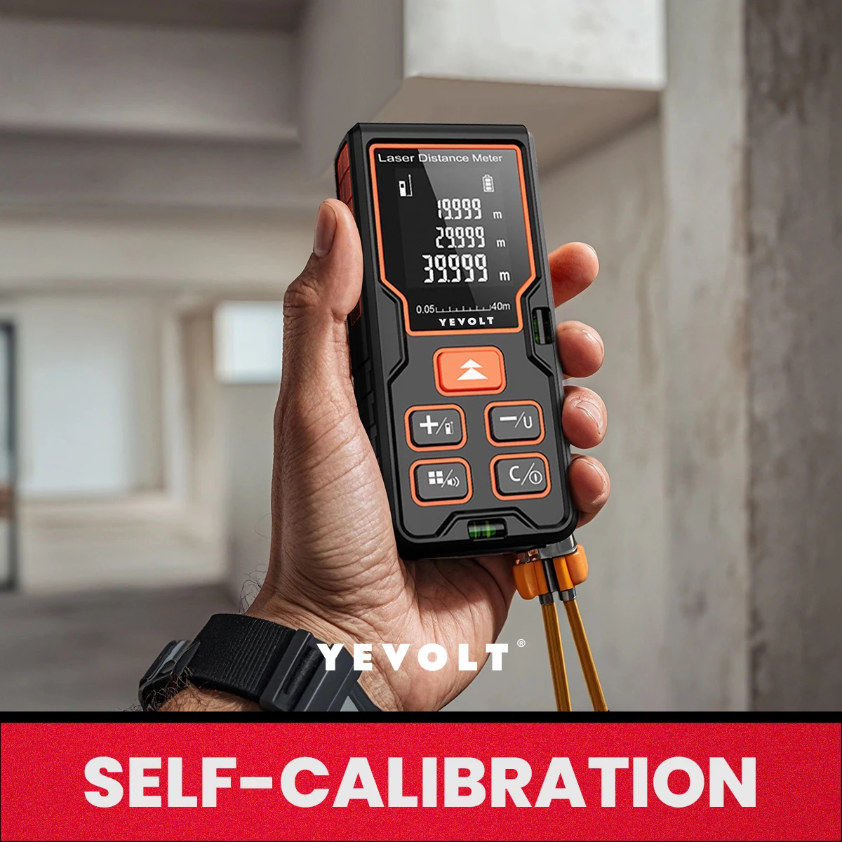 Лазерный дальномер серии YEVOLT DK 40/60/80/100 м цифровые рулетки с подсветкой