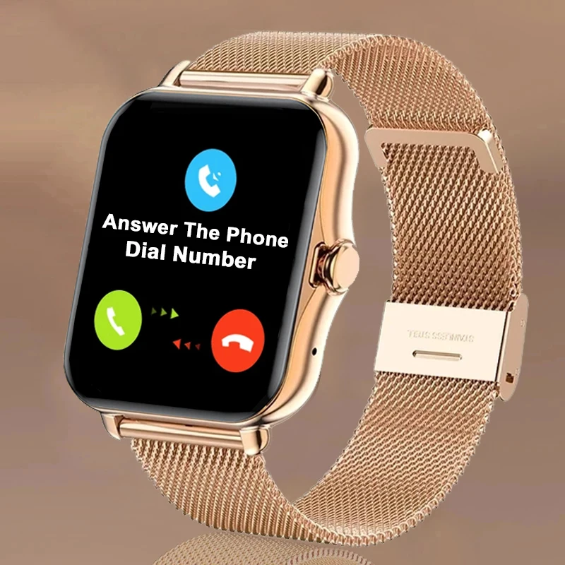 

2022 New Color Screen Smart watch Ladies men Full touch fitness tracker Blood pressure smart clock ladies smart watch Women+Box