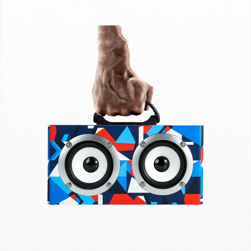 

Wooden Bluetooth Speaker Portable Home U Disk Card Square Dance K Song Small Stereo High-power Gift Subwoofer