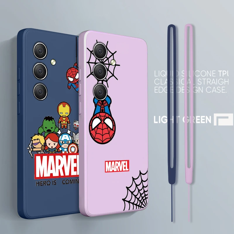 

Iron Man Marvel Cool For Samsung A34 A14 A52S A54 A23 A13 A73 A03Core A22 4G 5G Liquid Rope Silicone Phone Case