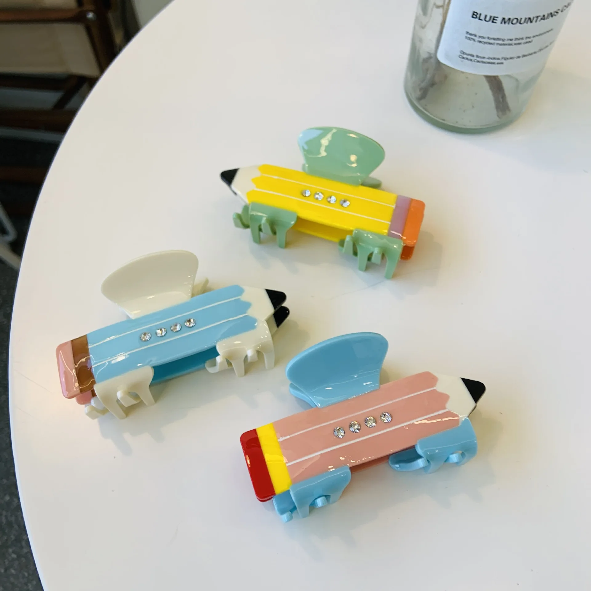 YHJ карандаш ярких цветов коготь для волос милая девушка стразы экологически