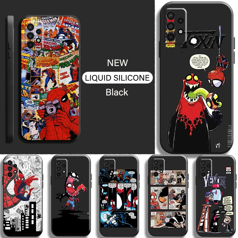 

Funny Spiderman Venom Comics Phone Case For Samsung Galaxy For A10 A11 A12 A21 A21S A22 A30 A31 A32 A51 A52 A70 A71 A72 5G Back