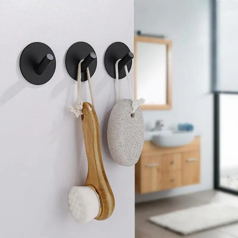 

Versatile Design Sleek Black Robe Hook Durable Stainless Steel Modern Stainless Steel Towel Hook Wall Hook Rustproof Coating