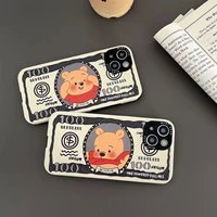 disney winnie the pooh cartoon tom cat cases for iphone 13 12 11 pro max xr xs max x 2022 couple personality creative soft case