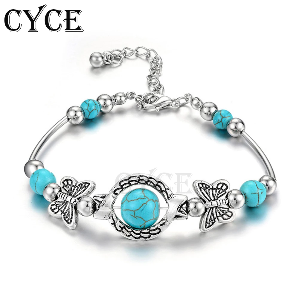 

CYCE 2021 Fashion Butterfly Bracelet All-match Alloy Stretch Handmade Beaded Bracelet For Women Men Jewelry Accessories Gift