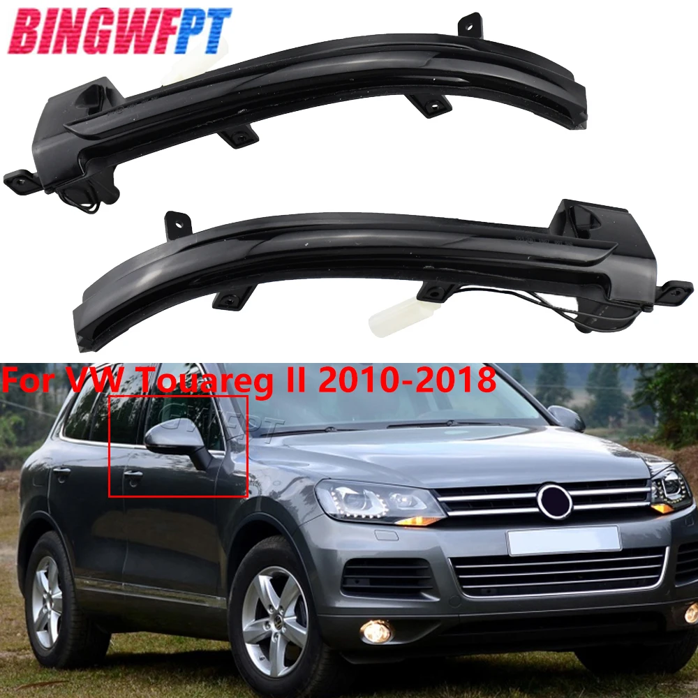

2PCS LED Dynamic Mirror Blinker Light Sequential Turn Signal Lamp For VW Touareg II 2010 2011 2012 2013 2014 2015 2016 2017 2018