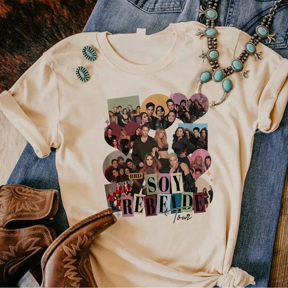 Rbd Tee женский аниме Y2K топ с графическим рисунком для девушек комикс одежда