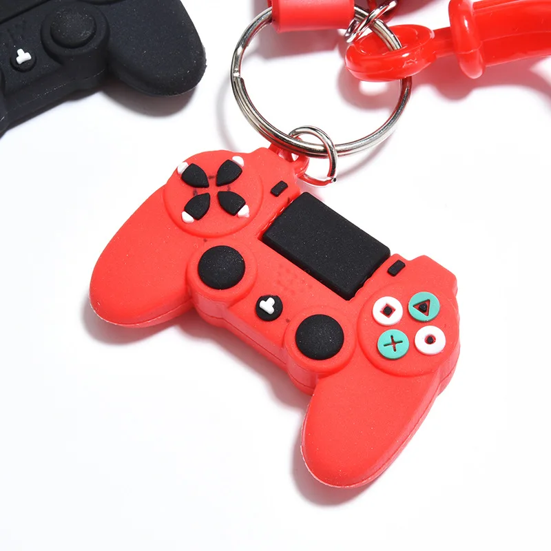 

1PCS PVC New Style Game Machine Keychain & Keyring Cute Gamepad Joystick Key Chain Keychains Bag Car Hanging Fit Men Boy Keys