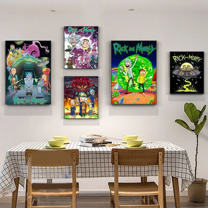 

Cute R-Ricks Cartoon Sanchez Classic Movie Posters Vintage Room Home Bar Cafe Decor Kawaii Room Decor