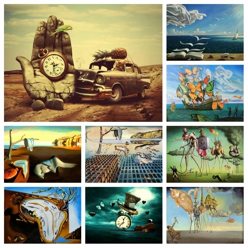 

Алмазная живопись Сальвадора Дали от известной сурреализма, полная выкладка, абстрактная живопись, мозаика, вышивка крестиком, декор для гостиной Mk470