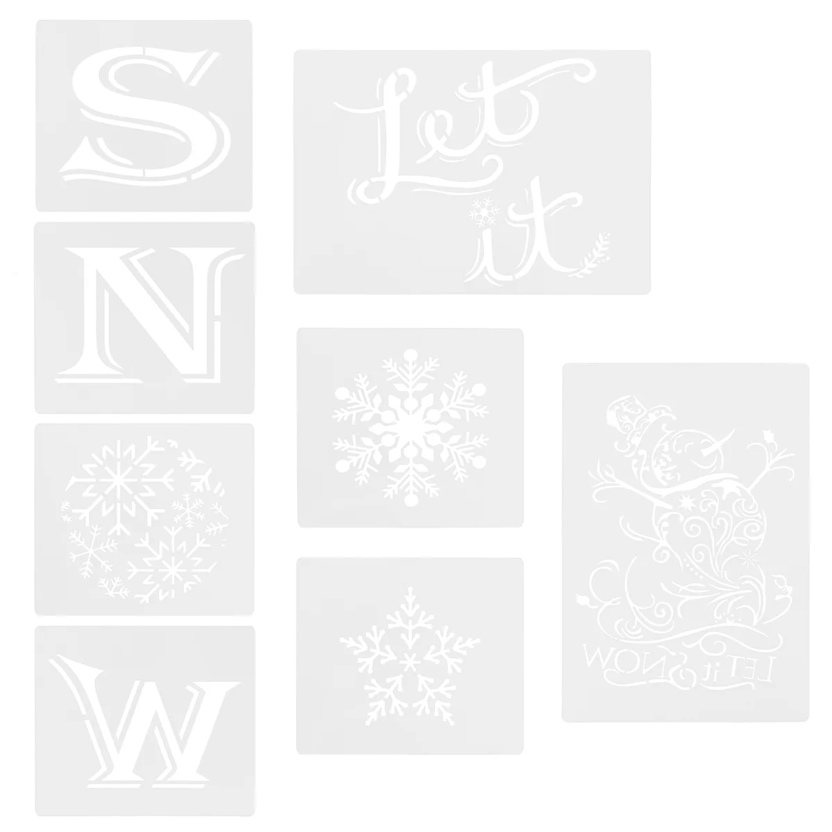 

Stencils Christmas Painting Stencilsnowflake Drawing Diy Template Wood Snowxmas Craft Templates Reusable It Sign Crafts Letter